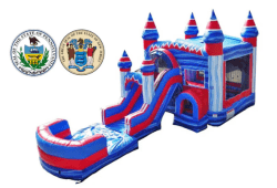 Flash Bounce House with Water Slide Basketball Hoop