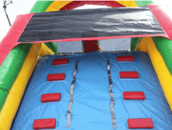 15ftH obstacle course green rental grand rapids mi201 176746137 31'L - 15'H Obstacle Course Dual Lane Slide (Green) End Piece