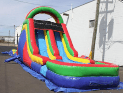 15ftH obstacle course green rentals grand rapids michigan201 17 31'L - 15'H Obstacle Course Dual Lane Slide (Green) End Piece