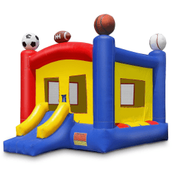 17x13 Commercial Inflatable Sports Bounce House by Cloud 9201 1 1 Sports Bounce House with Basketball Hoop