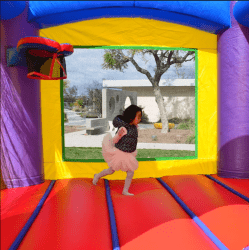 Castle Double Slide Bounce House with Pool Hoop inside bounce house 1767468552 Castle Double Slide Bounce House with Pool Hoop