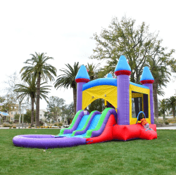 jellybean bounce house 1767468551 Castle Double Slide Bounce House with Pool Hoop