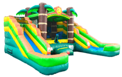 jungle bounce house with 2 water slides rental grand rapids 176762 1 Jungle Bounce House with 2 Water Slides